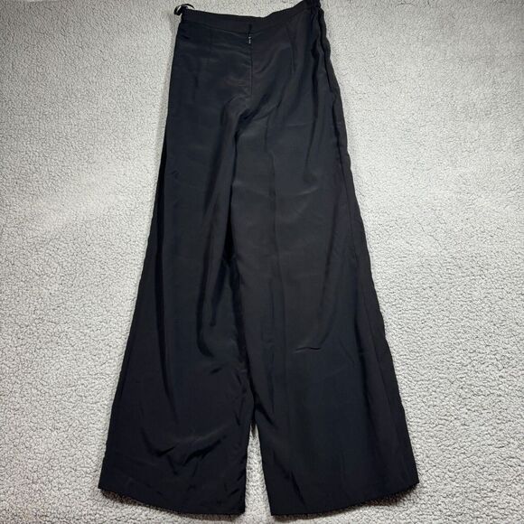 Mon Cheri Wide Leg Formal Dress Pants Womens 8 Black Lined High Rise - Picture 11 of 13